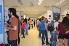 Students visit the SyncLight Poster Session